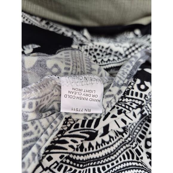 NWT Second Skin Lace Razor Back Polyester Maxi Dress Black/White Sz L - Picture 7 of 7